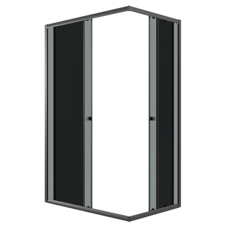 Душевое ограждение Niagara Eco NG-1129-14QT (120х90х190) прямоугольник,раздвижное,черный,стекло тонированное,1 место