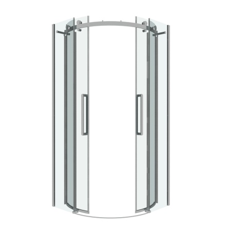 Душевое ограждение Grossman Classic 301.K33.04.1010.10.00 (100х100х195) четверть круга,раздвижная,хром,стекло прозрачное, 1 место
