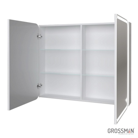 Шкаф-зеркало Grossman АДЕЛЬ-100 см с LED подсветкой