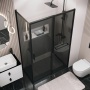 Душевое ограждение Grossman Style 100.K33.05.100.21.10-200.K33.05.80.21.10 (100х80х195) раздвижная,черный матовый,стекло тонированное,2 места