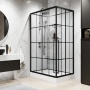 Душевая кабина Niagara Standart ST120/80/15QL/KL/BKT (120х80х225) низкий поддон(15см),черный,стекло прозрачное,3 места