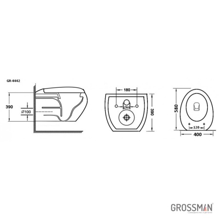 Унитаз подвесной Grossman GR-4442
