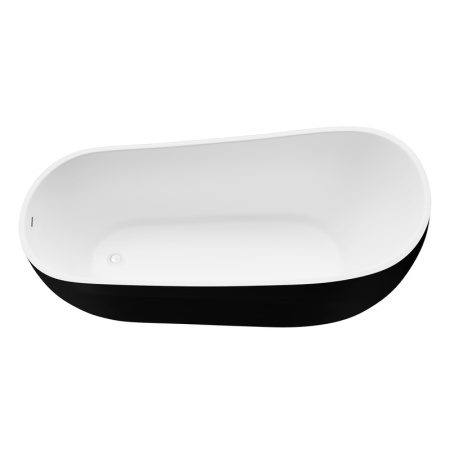 Ванна отдельностоящая Grossman Galaxy GR-1403MB (170х75х72) цвет черный/белый матовый,1 место