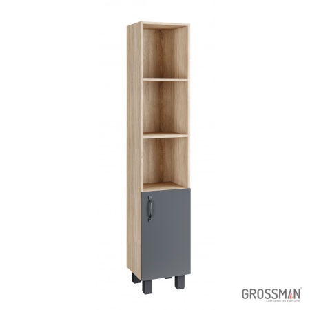 Пенал напольный Grossman ФЛАЙ-30 см дуб сонома/серая