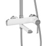 Душевая стойка Grossman Alba 500.K35.06.100/000 с верхним душем,ручной лейкой и смесителем,хром с белым,1 место