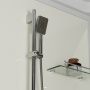 Душевая кабина Niagara Standart ST100/80/15Q (100х80х215) прямоугольник,поддон 15см,распашная,проф.белый,3 места