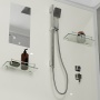 Душевая кабина Niagara Standart ST100/80/15Q (100х80х215) прямоугольник,поддон 15см,распашная,проф.белый,3 места