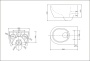 Унитаз SSWW CT2039V (545х360х330) подвесной безободковый с тонкой крышкой,1 место