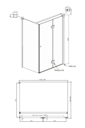 Душевое ограждение Ambassador Diamond 12011108R
