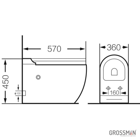 Унитаз напольный Grossman GR-PR-5502 impuls