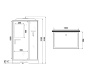 Душевая кабина Niagara Standart ST120/90/15Q (120х90х215) прямоугольник,поддон 15см,распашная,проф.белый,3 места