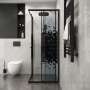 Душевое ограждение Niagara Eco NG-1008-14QBLACK (80х80х190) квадрат,раздвижное,черный,стекло мозаика,1 место