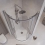 Душевое ограждение Niagara Nova NG-3625-34 (80х80х195) четверть круга, хром,двери раздвижные,стекло шиншилла,1 место