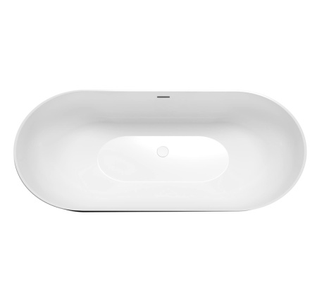 Ванна отдельностоящая Grossman Classic GR-2502MB (160х80х58) цвет черный/белый матовый,1 место