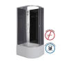 Душевая кабина Niagara Eco E100/80/40L/TN/BK (100х80х195) высокий поддон(40см),стекло черное,4 места