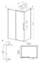 Душевое ограждение Grossman Cosmo 100.K33.02.110.32.00-200.K33.02.70.32.00 (110х70х195) раздвижная,золото сатин,стекло прозрачное,2 места