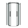 Душевое ограждение Grossman Classic 301.K33.04.9090.21.00 (90х90х195) четверть круга,раздвижная,черный матовый,стекло прозрачное, 1 место