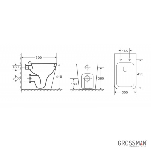Унитаз подвесной Grossman GR-4414S