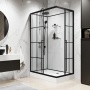 Душевая кабина Niagara Standart ST120/80/15QL/KL/BKT (120х80х225) низкий поддон(15см),черный,стекло прозрачное,3 места