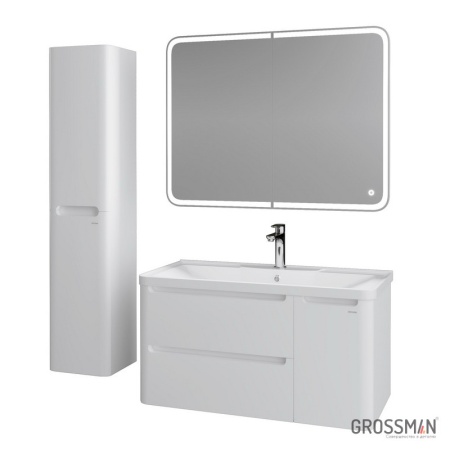 Тумба подвесная Grossman АДЕЛЬ-100 см с 2-я ящиками белая