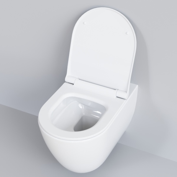 Унитаз Queen 113T20001R (570*360*400) БЕЛЫЙ подвесной БЕЗОБОДКОВЫЙ, 1 место