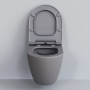 Унитаз Queen 113T20301R (570*360*400) СЕРЫЙ МАТОВЫЙ подвесной БЕЗОБОДКОВЫЙ, 1 место