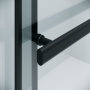 Душевая перегородка Niagara Nova NG-671-10BLACK (100х200) черный матовый,раздвижная,стекло прозрачное,1 место