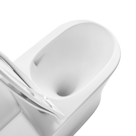Унитаз напольный Grossman Thin Rim GR-5607SQ (656х370х796) тонкий ободок,белый с тонкой крышкой,микролифт,смыв торнадо,1 место