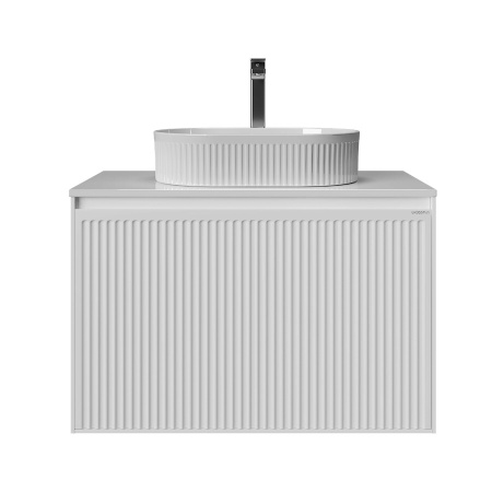 Тумба подвесная "КРИСТАЛЛ-80 см" с 1 ящ. белая глянец