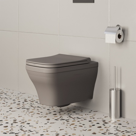 Унитаз Benefit 203T20301R (535*340*360) СЕРЫЙ МАТОВЫЙ подвесной БЕЗОБОДКОВЫЙ, 1 место