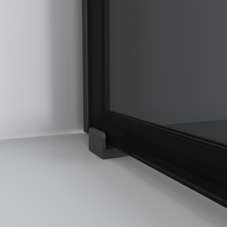 Душевое ограждение Niagara Nova NG-2823-34BLACK (90х90х195) квадрат,черный матовый,двери раздвижные,стекло тонированное,1 место
