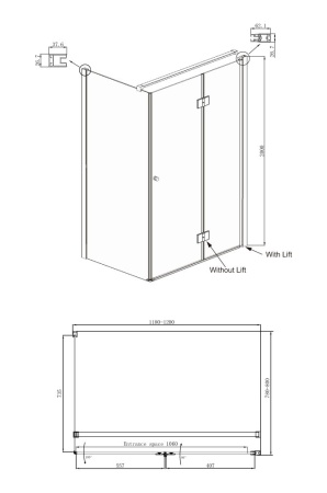 Душевое ограждение Ambassador Diamond 12011107R