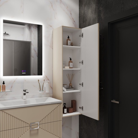 Пенал подвесной "ЛУКСОР-35 см" универсальный, бежевый матовый