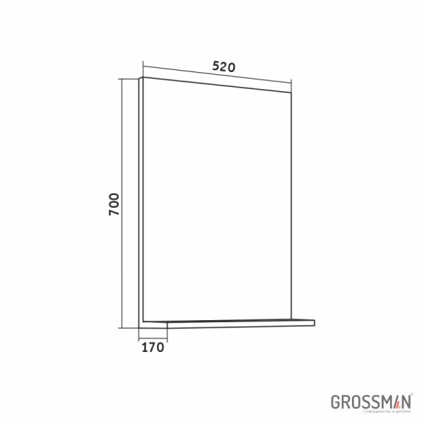 Комплект напольной мебели для ванной Grossman ЭКО-52 3 в 1