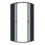 Душевое ограждение Niagara Eco NG-1003-14T (80х80х190) четверть круга,раздвижное,черный,стекло тонированное,1 место