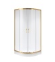 Душевое ограждение Niagara Nova NG-6407-08 GOLD 100x100x190 полукруг, двери раздвижные