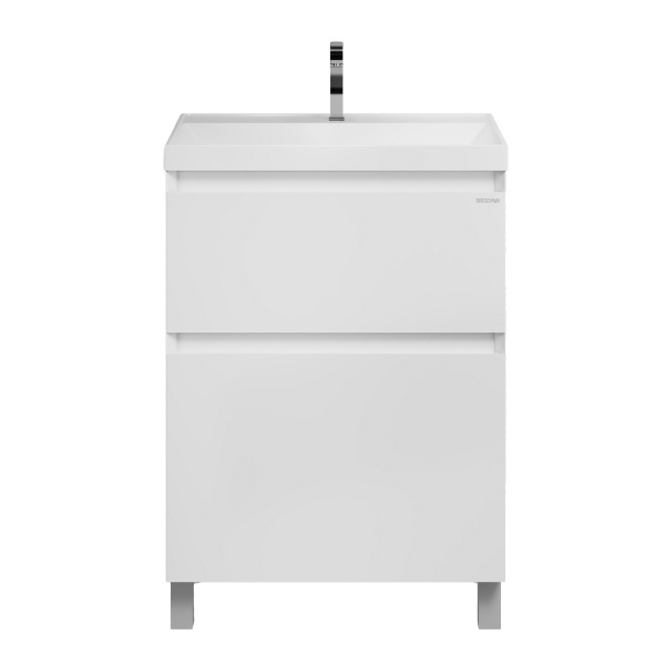 Тумба напольная "МЕРКАДО-60 см" с 2-я ящ. белая матовая (ум. Classica-60)