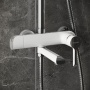 Душевая стойка Grossman Alba 500.K35.06.100/000 с верхним душем,ручной лейкой и смесителем,хром с белым,1 место