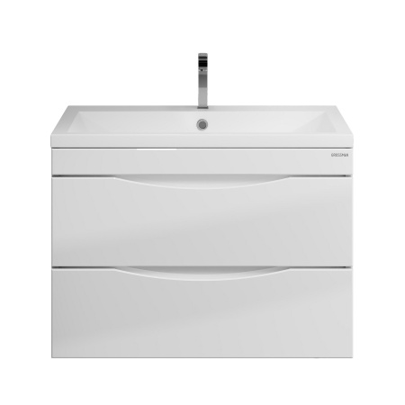 Тумба подвесная "ВИСТА-75 см" с 2-я ящ. белый глянец (ум. Alice-75)