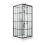 Душевая кабина Niagara Standart ST100/15QR/KL/BKT (100х100х225) низкий поддон(15см),черный,стекло прозрачное,3 места
