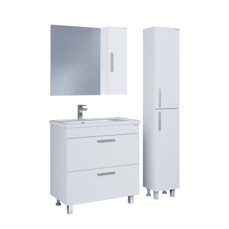 Тумба напольная "НЕО-80 см" с 2-я ящ. в краске, белая (ум.Фостер-80)