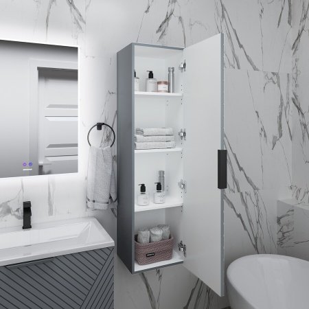 Пенал подвесной "БЛИСС-35 см" универсальный, графит матовый