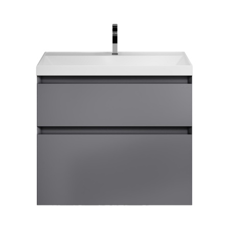 Тумба подвесная "МЕРКАДО-70 см" с 2-я ящ. графит матовая (ум. Classica-70)