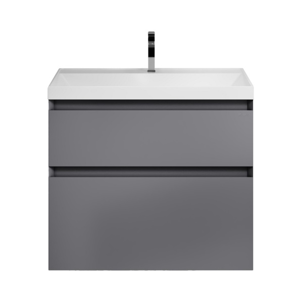 Тумба подвесная "МЕРКАДО-70 см" с 2-я ящ. графит матовая (ум. Classica-70)