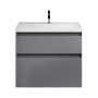 Тумба подвесная "МЕРКАДО-70 см" с 2-я ящ. графит матовая (ум. Classica-70)