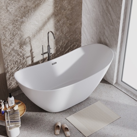 Ванна отдельностоящая Grossman Galaxy GR-2103M (180х77х72) цвет белый матовый,1 место