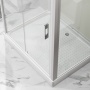 Душевая кабина Niagara Standart ST100/80/15Q/BK (100х80х200) прямоугольник,поддон 15см,распашная,проф.белый,без крыши,3 места