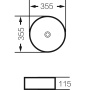 Раковина Grossman 35.5х35.5 GR-5020SW серебрянная