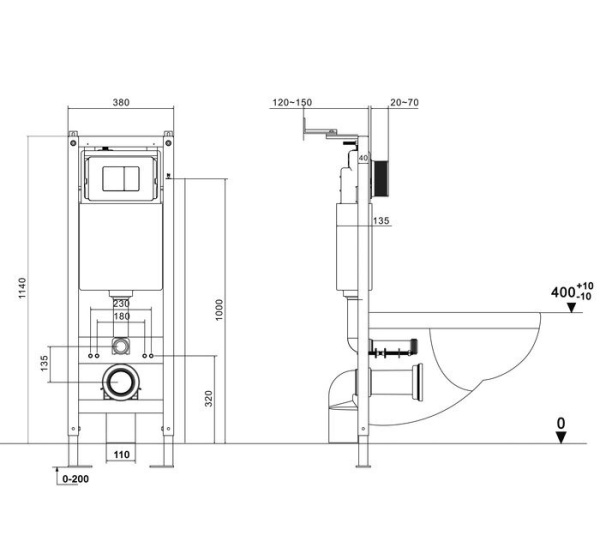 Инсталляция для подвесного унитаза Grossman 900.K31.03.000