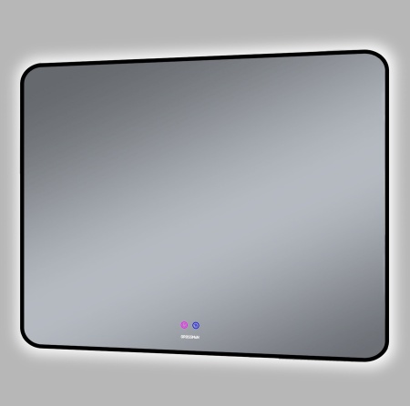 Зеркало ELEGANS-норма BLACK (1000*800*45) LED с сенсорным выключателем и подогревом
